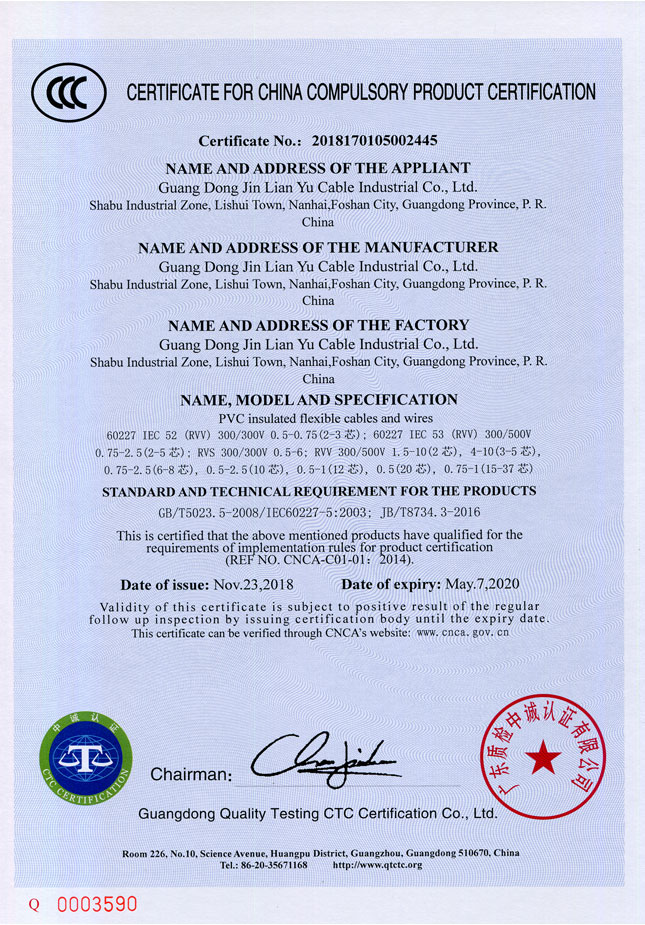 CCC certificate